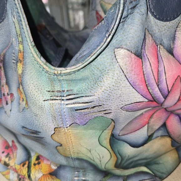 BEAUTIFUL  ALL LEATHER BUCKET KOI BAG Large - Picture 2 of 16